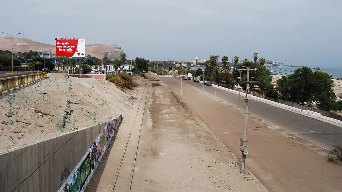 Arica waterfront with the city in the background