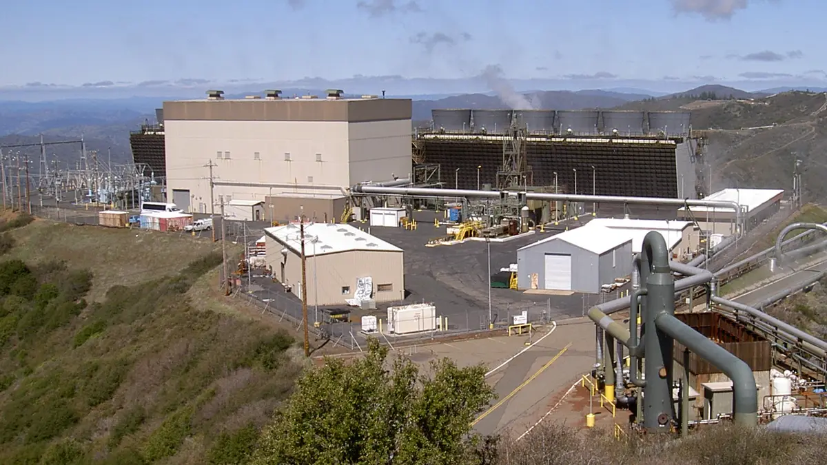 Sonoma plant, one of the power stations of The Geysers geothermal complex in California's Mayacamas Mountains