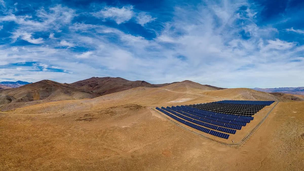 Solar photovoltaic plant next to the La Silla observatory in Chile’s Coquimbo Region