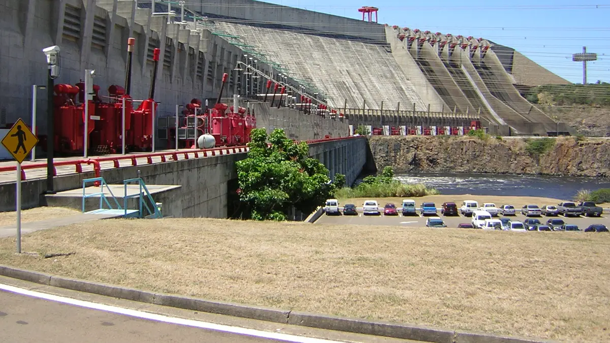 Powerhouse and wall of the Guri dam in Venezuela