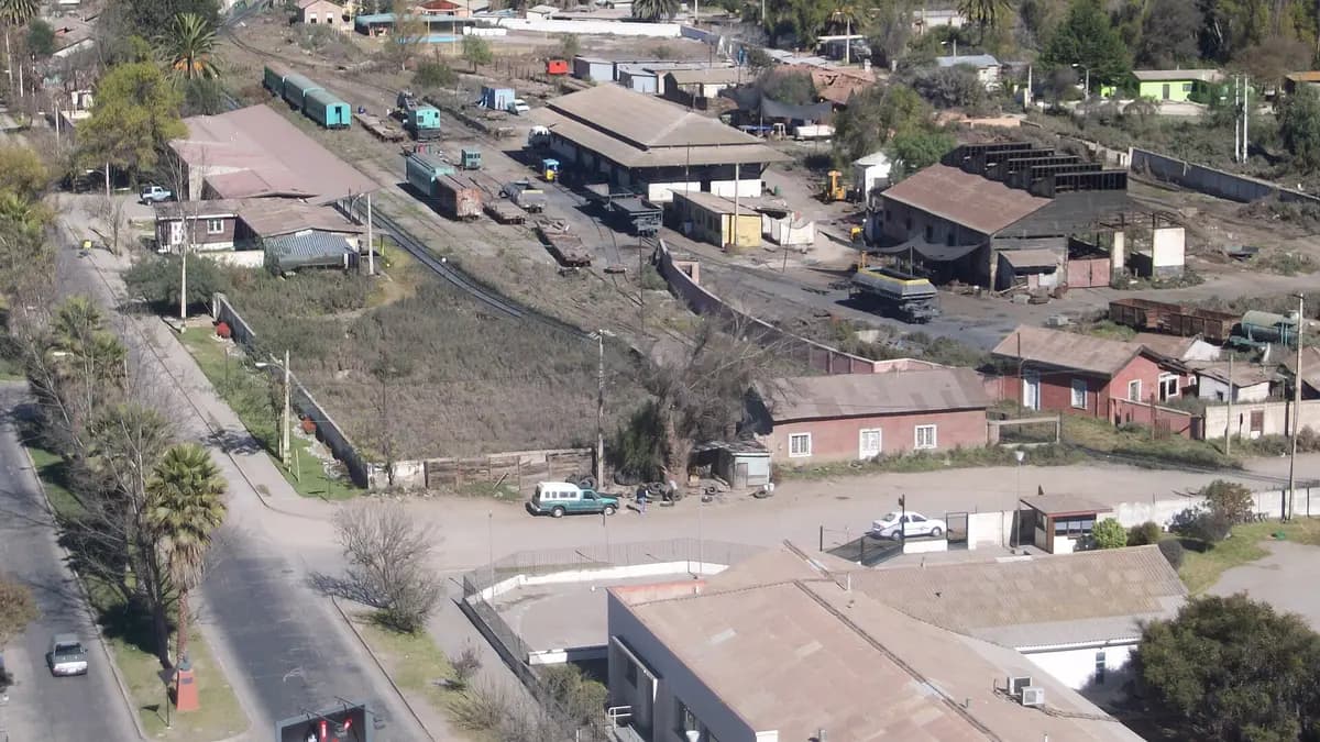 Aerial view of part of Vallenar, in the Atacama region